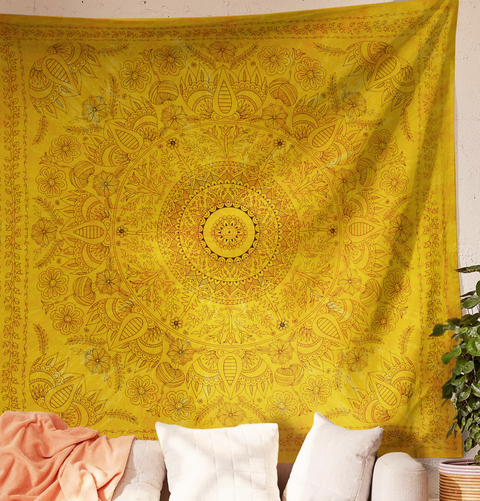 SheetKart Cotton Printed Wall Hanging Tapestry | Mandala Design | Tie & Dye | Home Decor Art | Perfect Gift | Aesthetic Room Decor | Proudly Made in India
