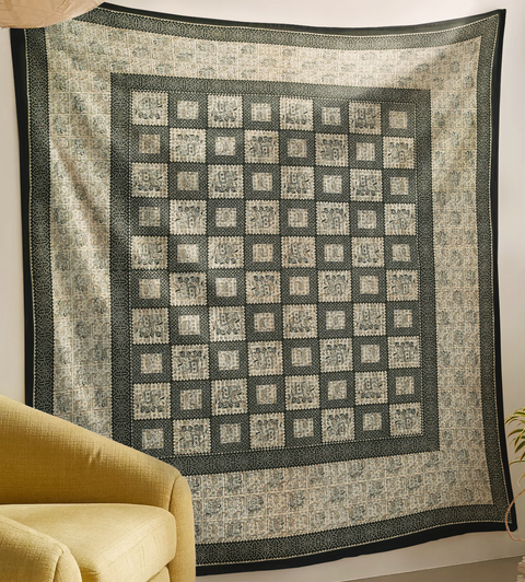 SheetKart Cotton Printed Wall Hanging Tapestry | Elephant Printed Intricate Style, Beige & Black | Home Decor Art | Perfect Gift | Aesthetic Room Decor | Proudly Made in India