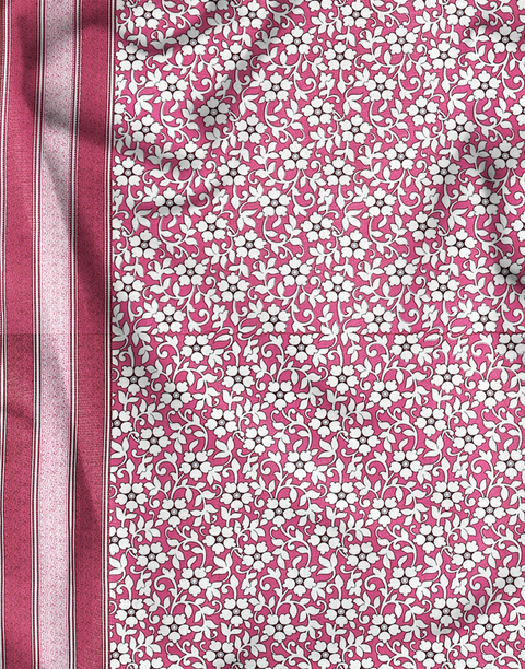 SheetKart Cotton Printed Wall Hanging Tapestry | Pink Floral Print | Bohemian Art | Home Decor Art | Perfect Gift | Aesthetic Room Decor | Proudly Made in India