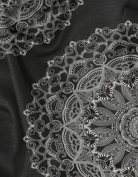 SheetKart Cotton Printed Wall Hanging Tapestry | Aesthetic Mandala Black | Bohemian Art | Home Decor Art | Perfect Gift | Aesthetic Room Decor | Proudly Made in India