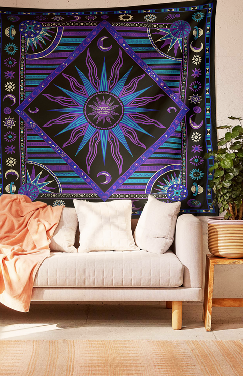 SheetKart Cotton Printed Wall Hanging Tapestry | Intricate Sun Moon Style | Bohemian Art | Home Decor Art | Perfect Gift | Aesthetic Room Decor | Proudly Made in India