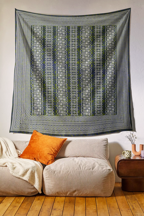 SheetKart Cotton Printed Wall Hanging Tapestry | Intricate Design | Bohemian Art | Home Decor | Perfect Gift | Aesthetic Room Decor | Proudly Made in India