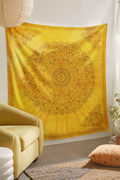SheetKart Cotton Printed Wall Hanging Tapestry | Mandala Tapestries | Tie & Dye | Bohemian Art | Home Decor | Perfect Gift | Aesthetic Room Decor | Proudly Made in India | 84 x 96 inches