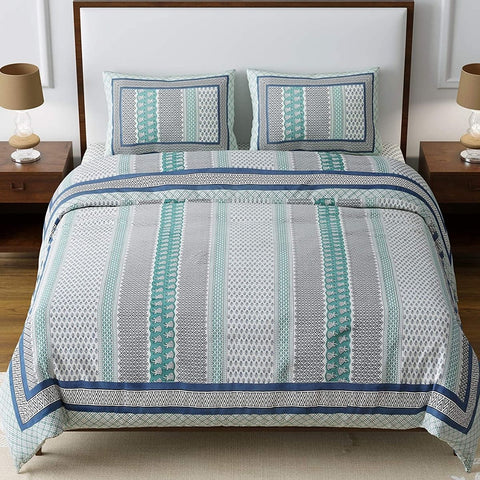 SheetKart Premium 144 TC Super Soft Cotton King Size Double Bedsheet with 2 Pillow Covers, Grey