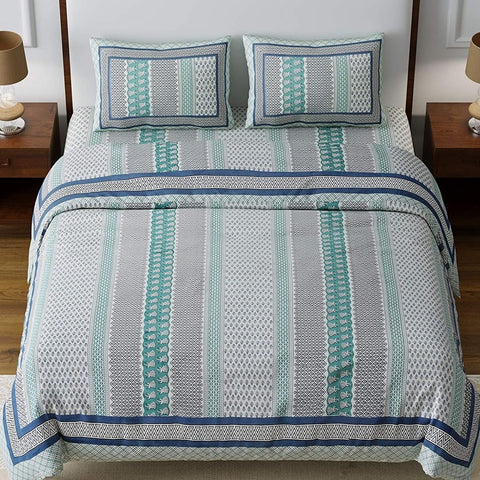 SheetKart Premium 144 TC Super Soft Cotton King Size Double Bedsheet with 2 Pillow Covers, Grey