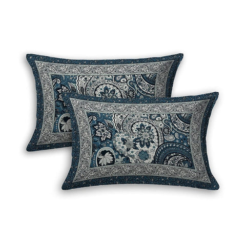 SheetKart Premium 144 TC Super Soft Cotton King Size Double Bedsheet with 2 Pillow Covers, Prussian Blue