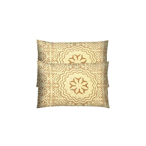 SheetKart 144 TC Cotton Printed Jaipuri King Size Double Bedsheet with 2 Pillow Covers, Cocoa Brown - SheetKart