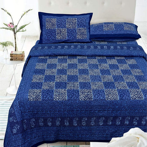 SheetKart Premium 144 TC Super Soft Cotton King Size Double Bedsheet with 2 Pillow Covers - SheetKart