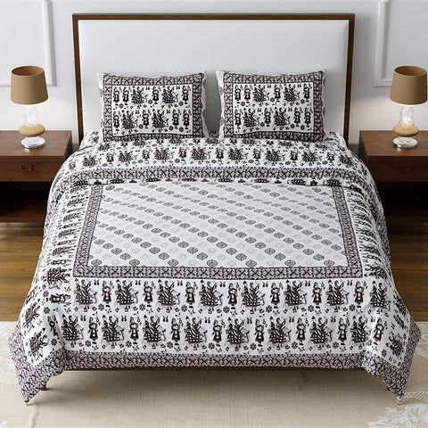 SheetKart Premium 144 TC Super Soft Cotton King Size Double Bedsheet with 2 Pillow Covers - SheetKart