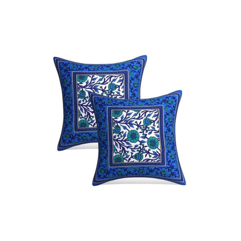 SheetKart Traditional Cotton Hand Block - Diwan Set - 1 Single Bedsheet, 2 Bolster Covers, 3 Cushion Covers - SheetKart