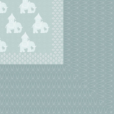 SheetKart Bedsheet for King Size Double Bed - Premium Traditional Elephant Printed 144 TC 100% Cotton with 2 Pillow Covers, Blue - SheetKart