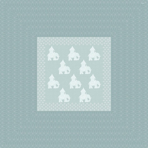 SheetKart Bedsheet for King Size Double Bed - Premium Traditional Elephant Printed 144 TC 100% Cotton with 2 Pillow Covers, Blue - SheetKart