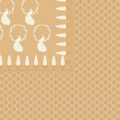 SheetKart Bedsheet for King Size Double Bed - Premium Traditional Peacock Printed 144 TC 100% Cotton with 2 Pillow Covers, Yellow - SheetKart