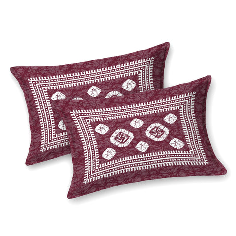 SheetKart Cotton Blossomy Floral Motif Printed Jaipuri Bedsheet for Double Bed King Size with 2 Pillow Covers - Choco Brown SheetKart