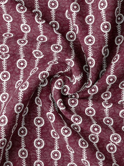 SheetKart - Mosiac 144 TC 100% Cotton Double Bedsheet with 2 Pillow Covers, Roast Chocolate