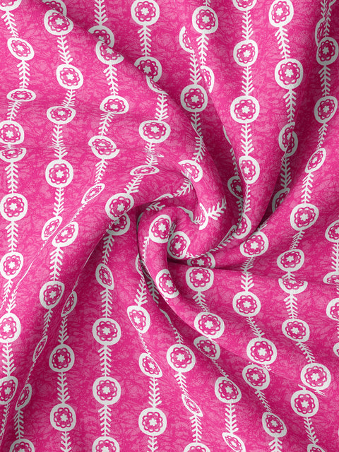 SheetKart - Mosiac 144 TC 100% Cotton Double Bedsheet with 2 Pillow Covers, Coral Pink