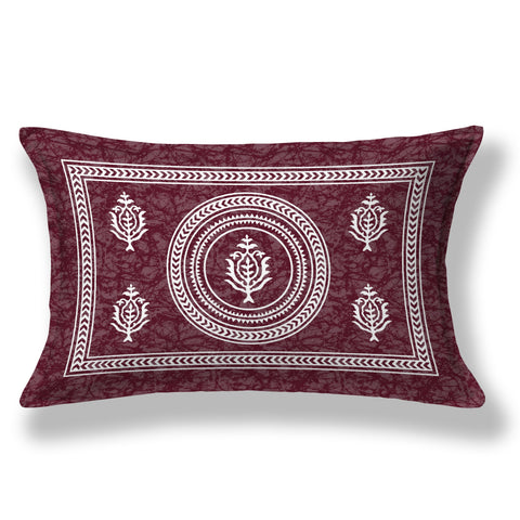 SheetKart Blossoms 100% Pure Cotton Jaipuri Printed Bedsheet for Single Bed with 1 Pillow Cover, Traditional Ethnic Bed Cover - Dark Choco
