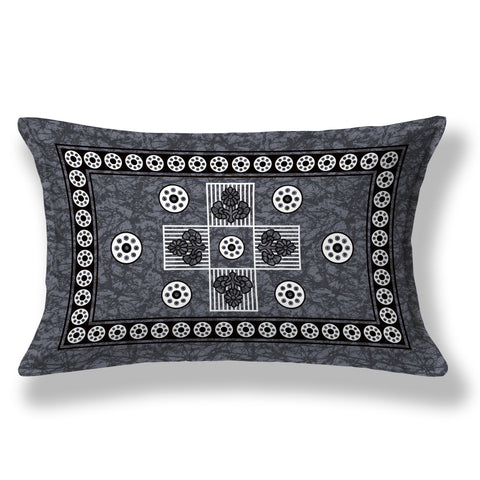 SheetKart Blossoms 100% Pure Cotton Jaipuri Printed Bedsheet for Single Bed with 1 Pillow Cover, Traditional Ethnic Bed Cover - Light Grey