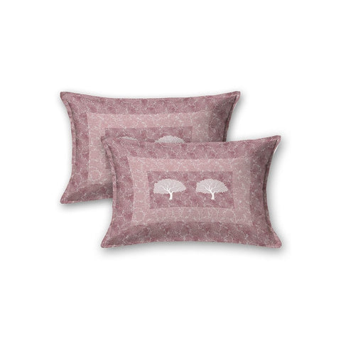 SheetKart Bedsheet for King Size Double Bed - Premium Traditional Floral Printed 144 TC 100% Cotton with 2 Pillow Covers, Pink - SheetKart