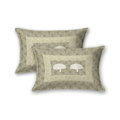 SheetKart Bedsheet for King Size Double Bed - Premium Traditional Floral Printed 144 TC 100% Cotton with 2 Pillow Covers, Green - SheetKart