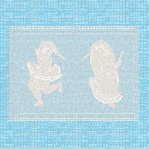 SheetKart Bedsheet for King Size Double Bed - Premium Traditional Rajasthani Printed 144 TC 100% Cotton with 2 Pillow Covers, Blue - SheetKart