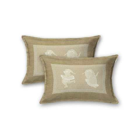 SheetKart Bedsheet for King Size Double Bed - Premium Traditional Rajasthani Printed 144 TC 100% Cotton with 2 Pillow Covers, Green - SheetKart